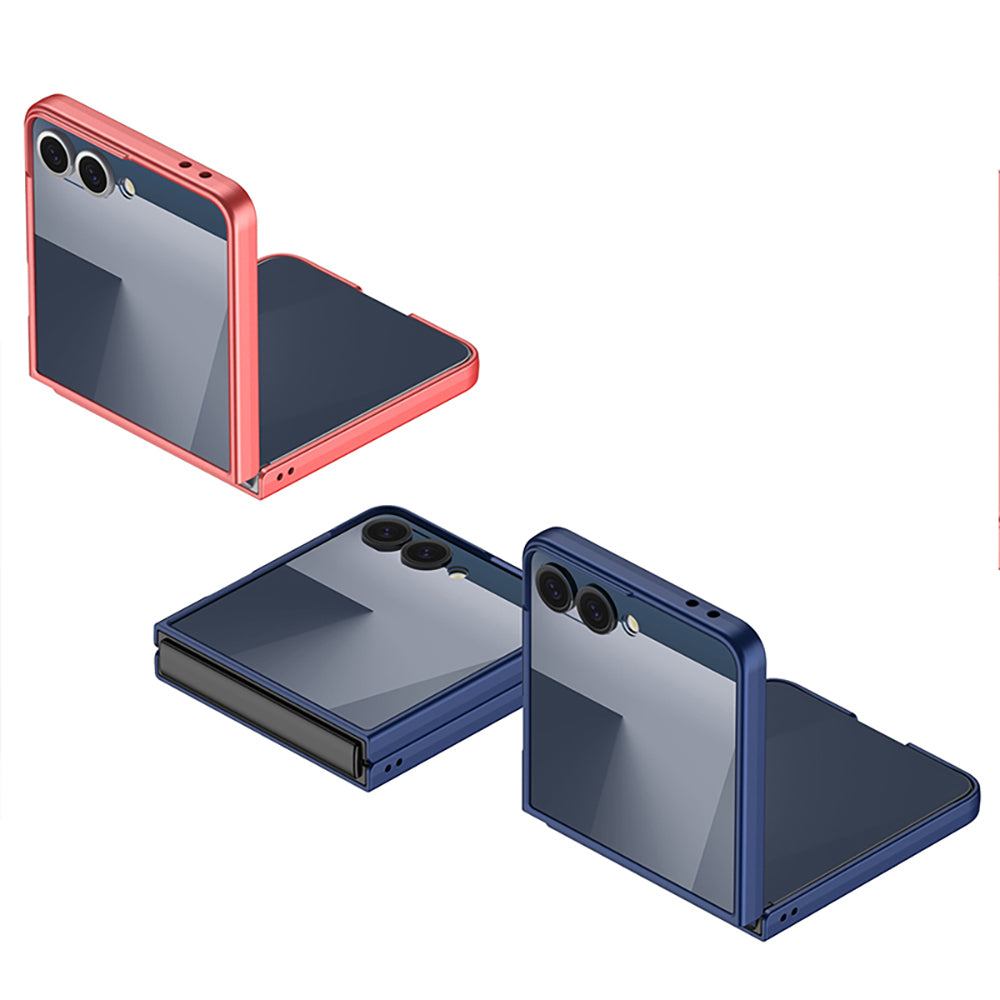 Galaxy Z Flip 7 Kılıf Wireless Şarj Özellikli Zore Kıpta M-safe Kapak Gri