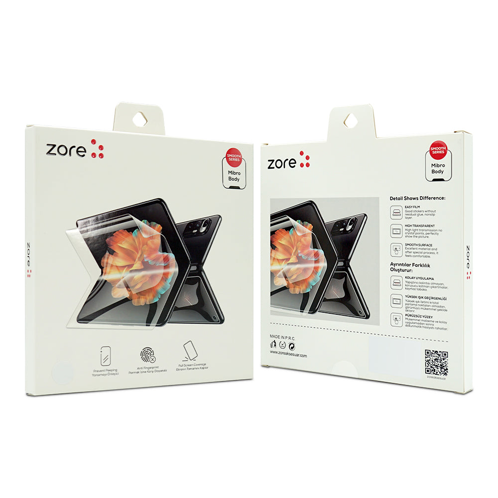 Galaxy Z Fold 3 Zore Hizalama Aparatlı S-Fit Body Ekran Koruyucu Renksiz