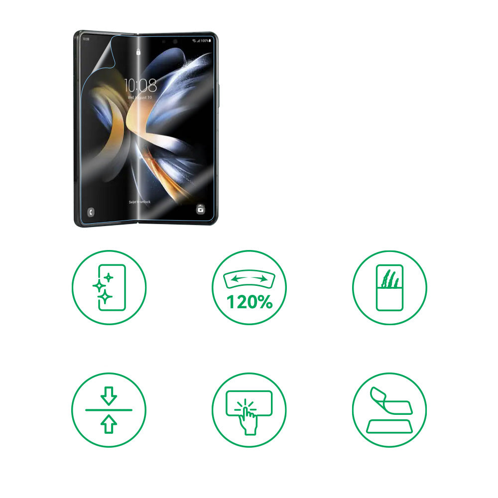 Galaxy Z Fold 4 Zore Hizalama Aparatlı S-Fit Body Ekran Koruyucu Renksiz