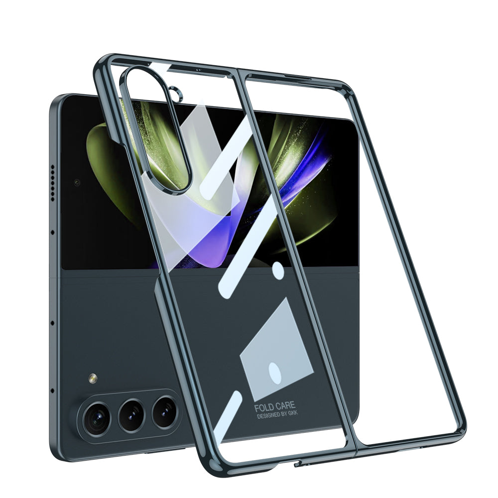 Galaxy Z Fold 5 Kılıf Zore Full Camlı Kıpta Kapak Gümüş