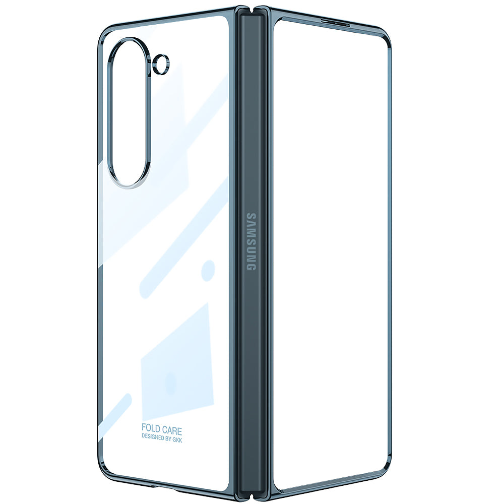 Galaxy Z Fold 5 Kılıf Zore Full Camlı Kıpta Kapak Gümüş