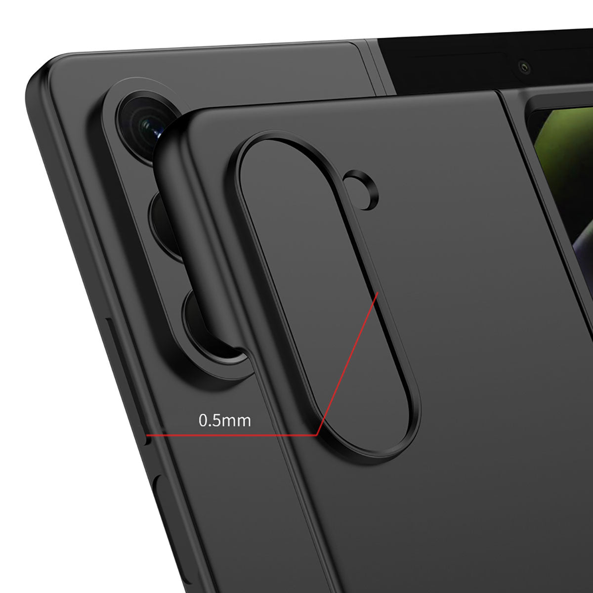 Galaxy Z Fold 5 Kılıf Zore Sert Kıpta Kapak Gri
