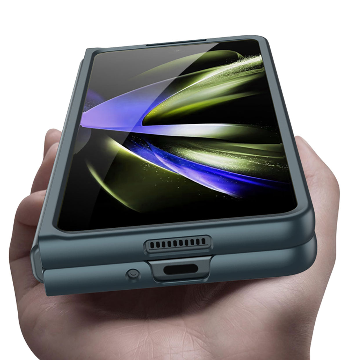 Galaxy Z Fold 5 Kılıf Zore Sert Kıpta Kapak Gümüş