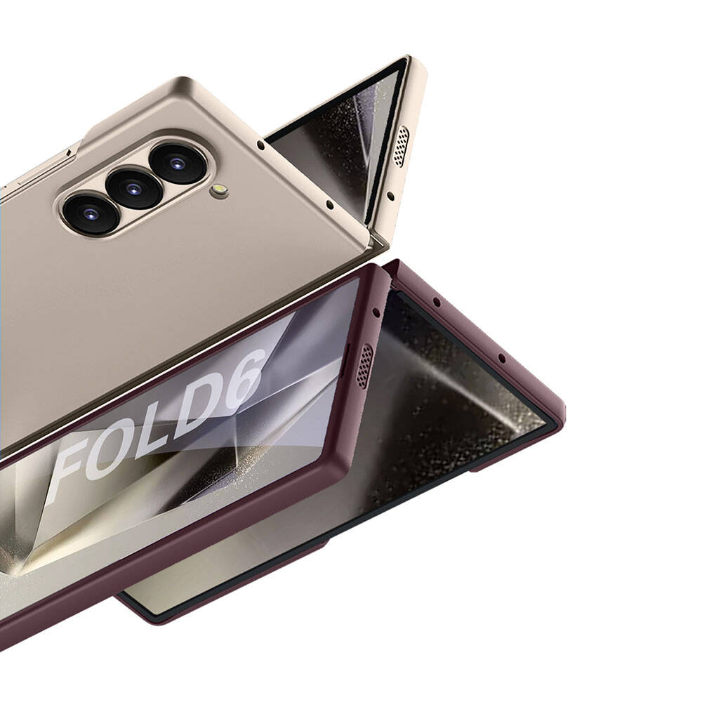 Galaxy Z Fold 6 Kılıf Zore Sert Kıpta Kapak Titanyum-Gri
