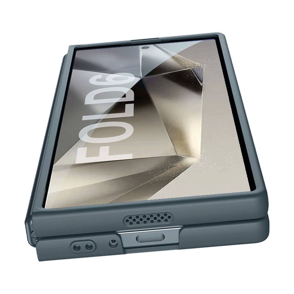 Galaxy Z Fold 6 Kılıf Zore Sert Kıpta Kapak Titanyum-Gri