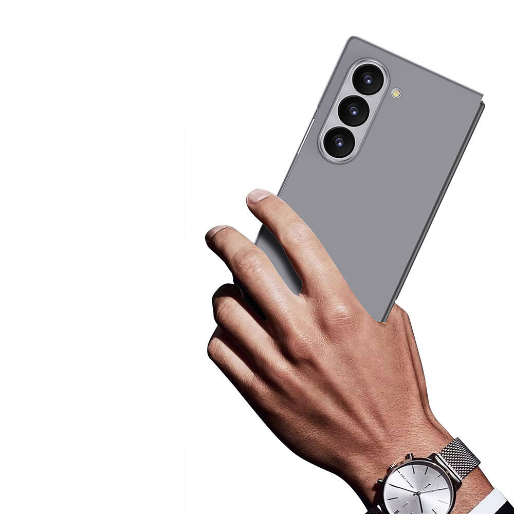 Galaxy Z Fold 6 Kılıf Zore Sert Kıpta Kapak Mavi
