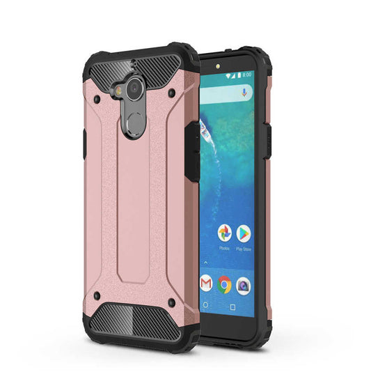 General Mobile 8 Kılıf Zore Crash Silikon Kapak Rose Gold