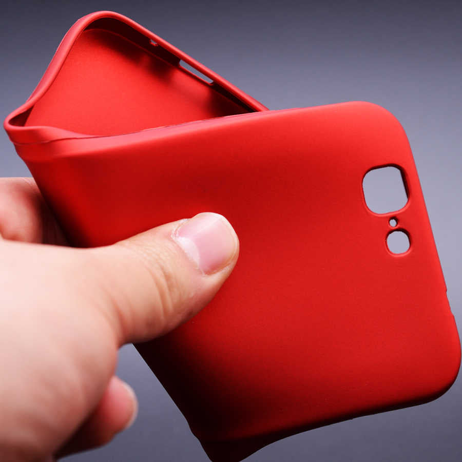 Huawei Ascend G7 Kılıf Zore Premier Silikon Kapak Kırmızı