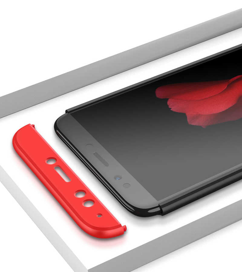 Huawei Y7 2018 Kılıf Zore Ays Kapak Siyah-Kırmızı