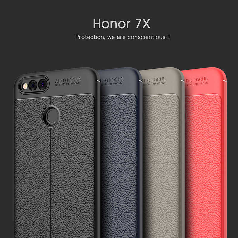 Huawei Honor 7X Kılıf Zore Niss Silikon Kapak Lacivert