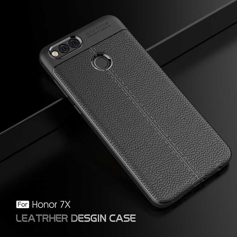 Huawei Honor 7X Kılıf Zore Niss Silikon Kapak Gri