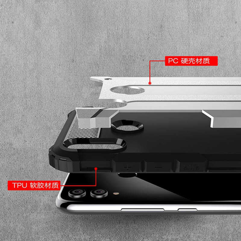 Huawei Honor 8X Kılıf Zore Crash Silikon Kapak Kırmızı