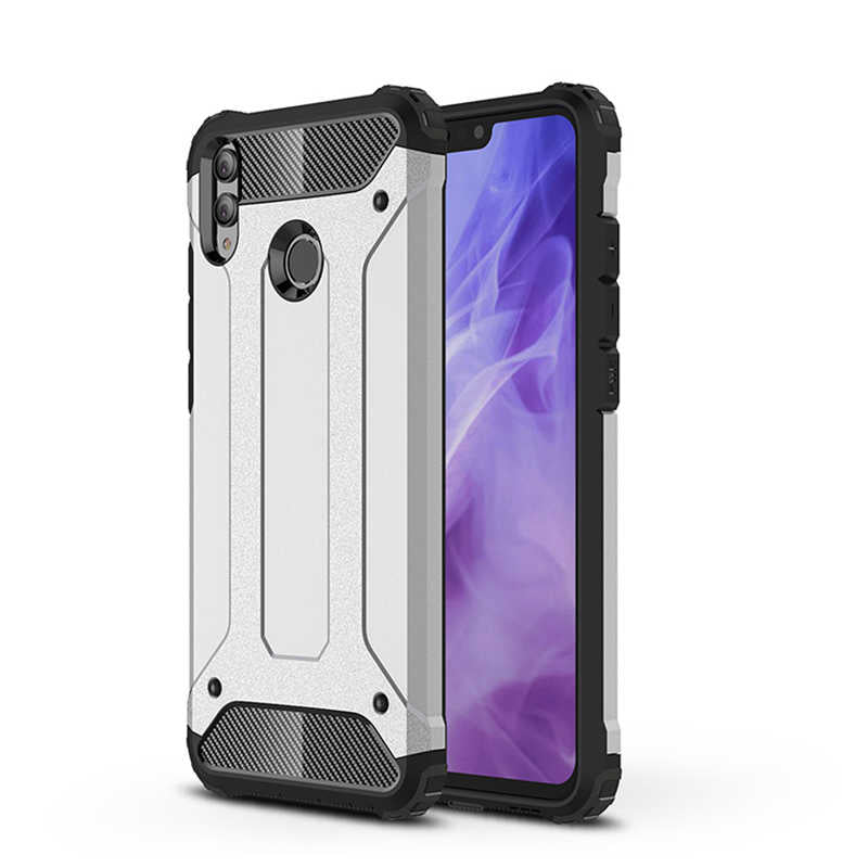 Huawei Honor 8X Kılıf Zore Crash Silikon Kapak Gri
