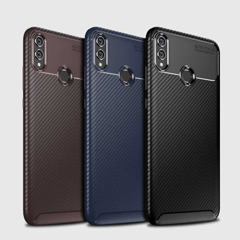 Huawei Honor 8X Kılıf Zore Negro Silikon Kapak Kahverengi