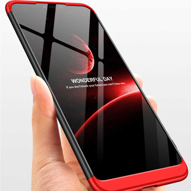 Huawei Honor Play Kılıf Zore Ays Kapak Siyah-Kırmızı