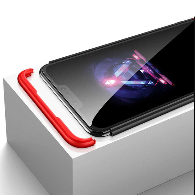 Huawei Honor Play Kılıf Zore Ays Kapak Siyah-Kırmızı