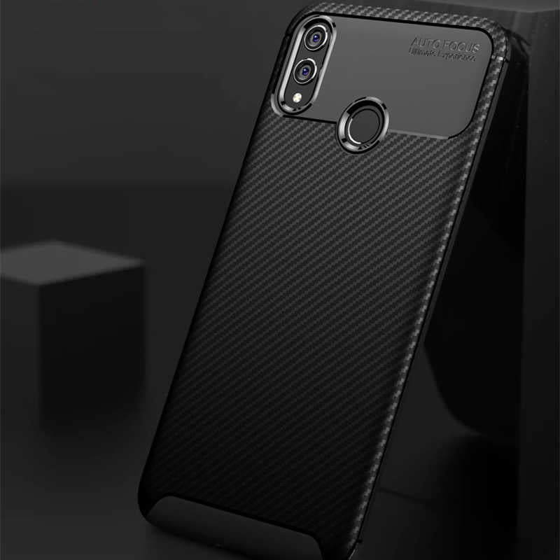 Huawei Honor Play Kılıf Zore Negro Silikon Kapak Kahverengi
