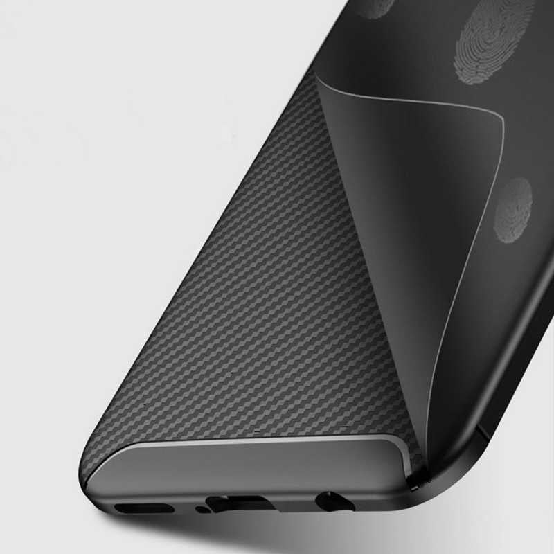 Huawei Honor Play Kılıf Zore Negro Silikon Kapak Kahverengi