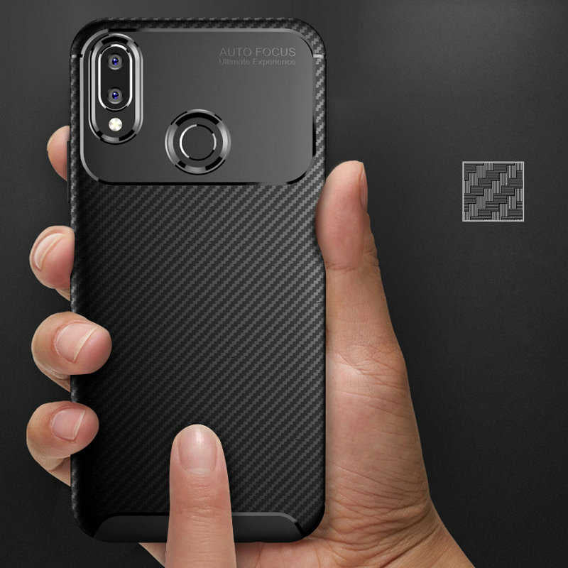 Huawei Honor Play Kılıf Zore Negro Silikon Kapak Lacivert