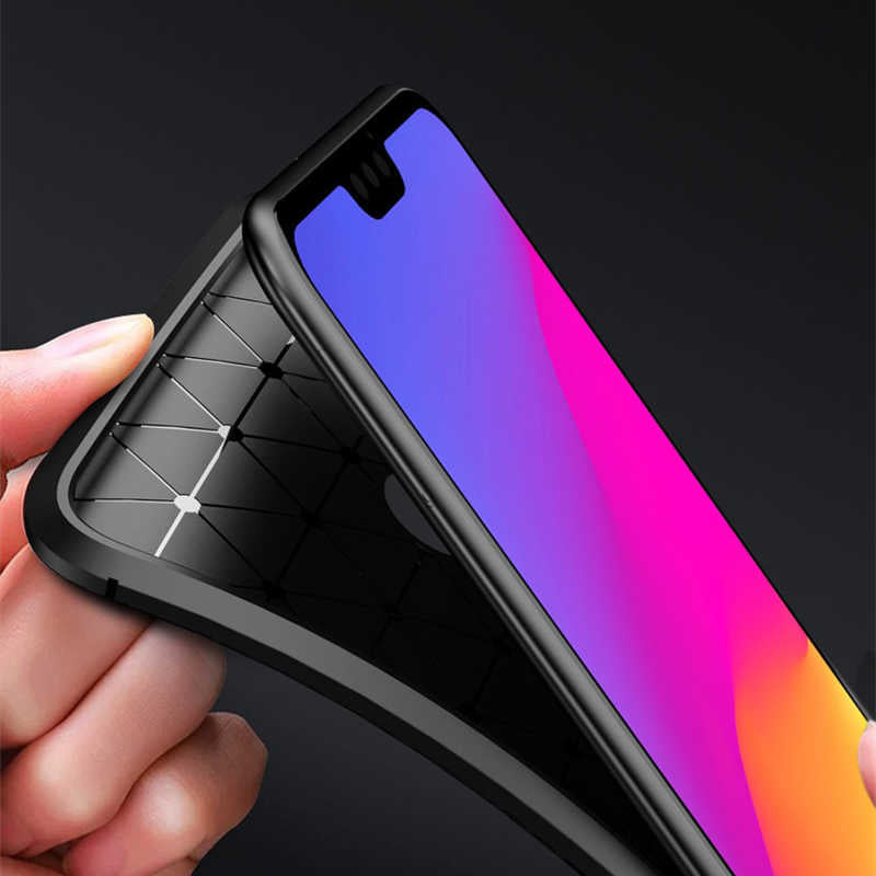 Huawei Honor Play Kılıf Zore Negro Silikon Kapak Lacivert