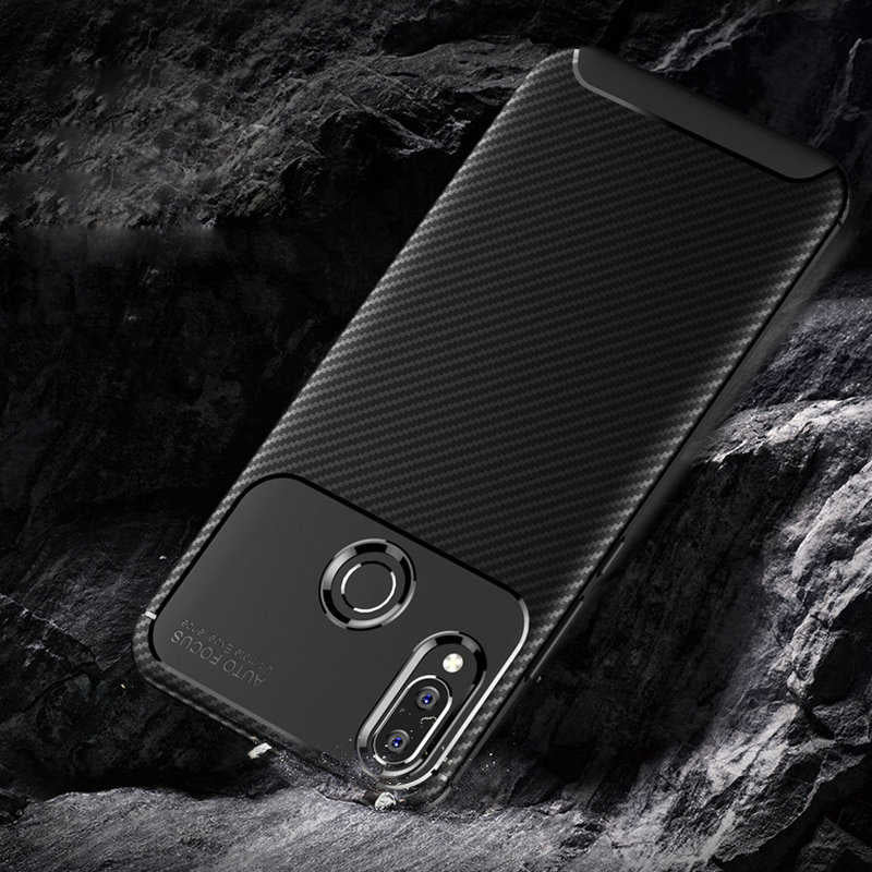 Huawei Honor Play Kılıf Zore Negro Silikon Kapak Lacivert