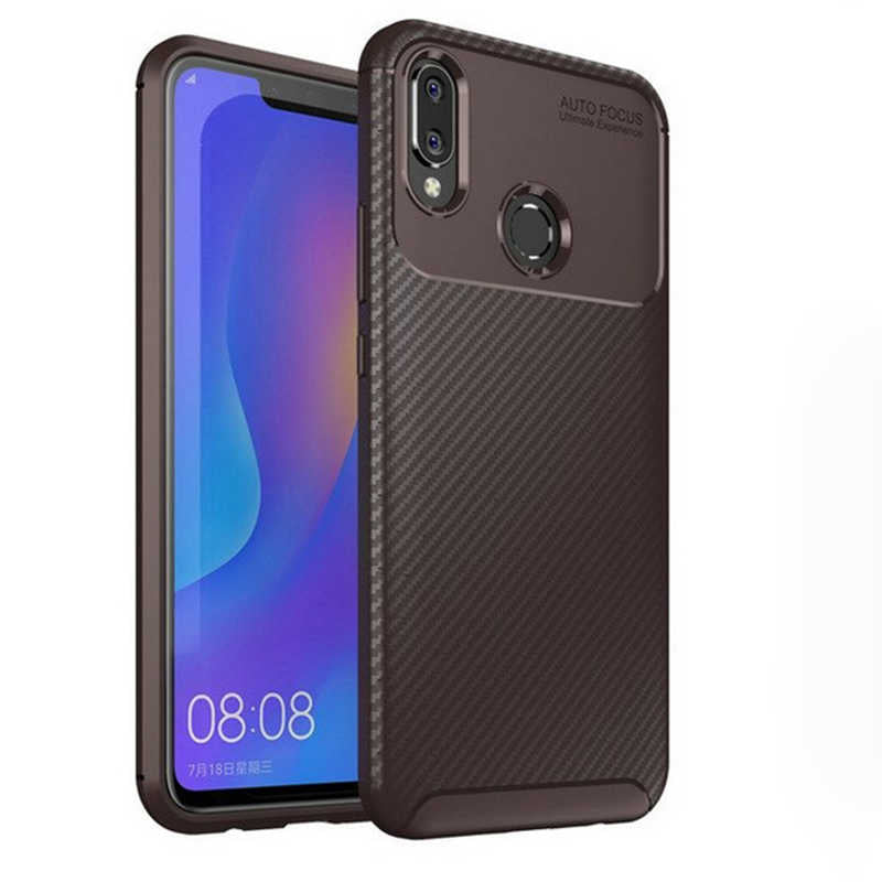 Huawei Honor Play Kılıf Zore Negro Silikon Kapak Kahverengi