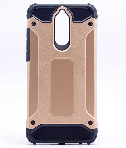 Huawei Mate 10 Lite Kılıf Zore Crash Silikon Kapak Gold