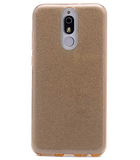Huawei Mate 10 Lite Kılıf Zore Shining Silikon Gold