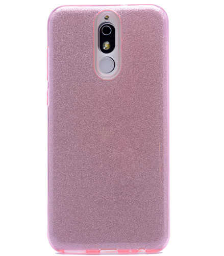 Huawei Mate 10 Lite Kılıf Zore Shining Silikon Rose Gold