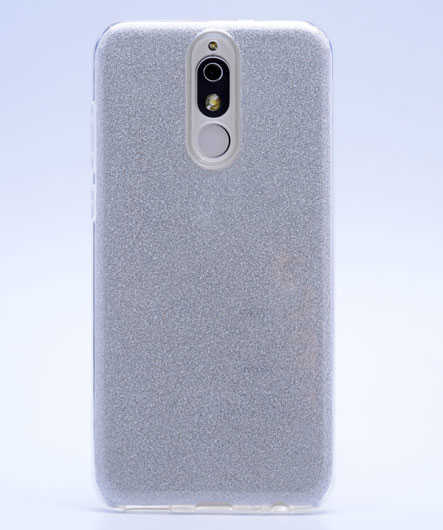 Huawei Mate 10 Lite Kılıf Zore Shining Silikon Gümüş