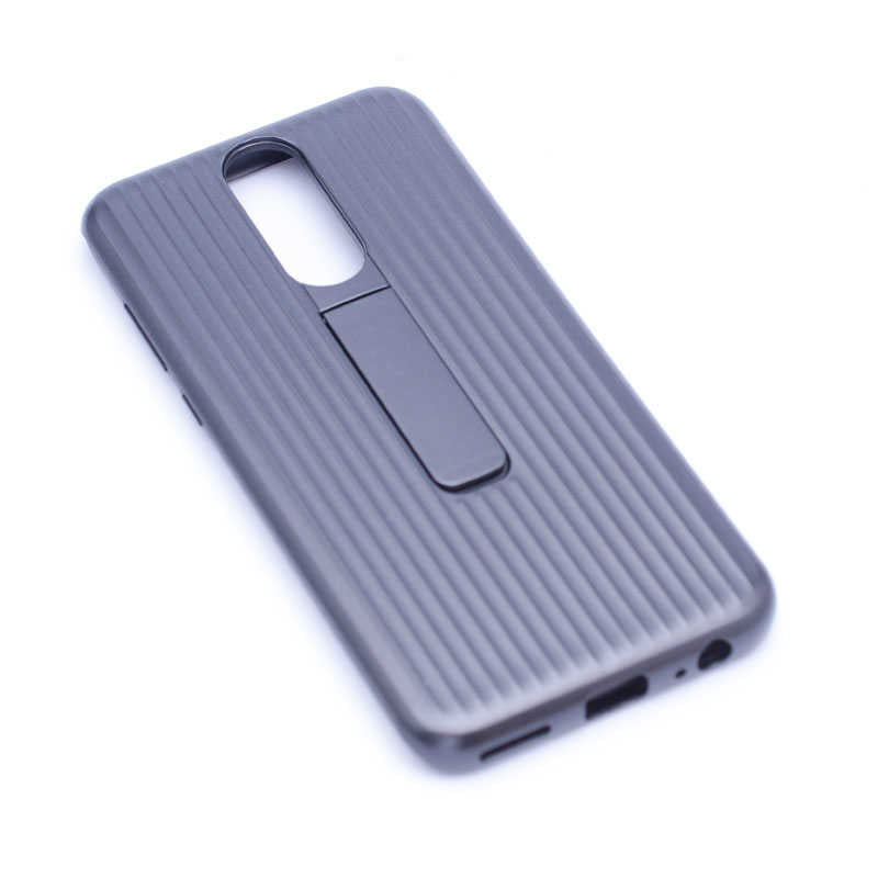 Huawei Mate 10 Lite Kılıf Zore Wave Standlı Mıknatıslı Kapak Gri