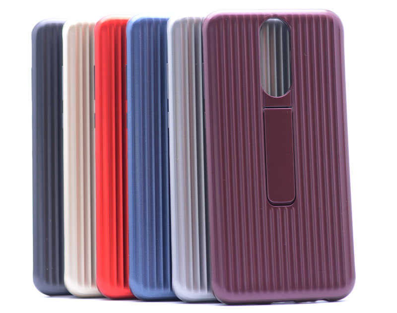Huawei Mate 10 Lite Kılıf Zore Wave Standlı Mıknatıslı Kapak Kırmızı