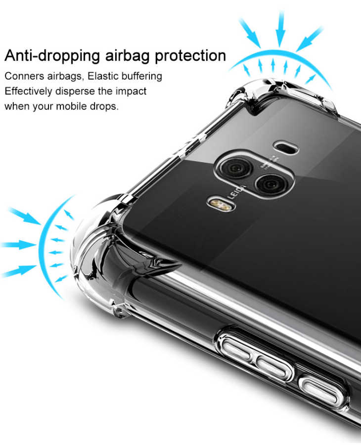Huawei Mate 10 Pro Kılıf Zore Nitro Anti Shock Silikon Renksiz