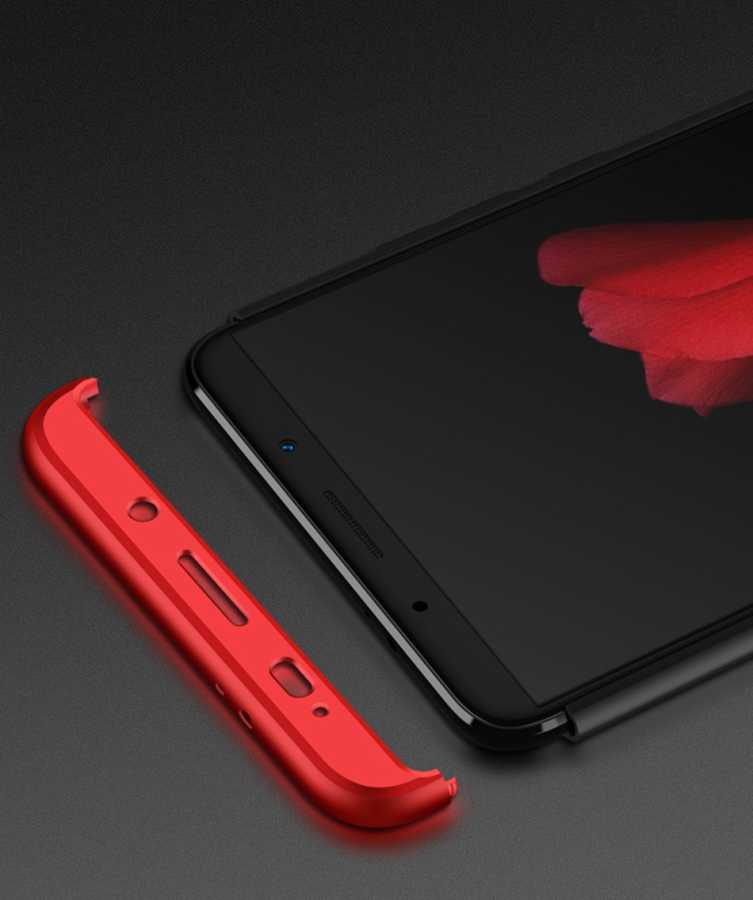 Huawei Mate 10 Pro Kılıf Zore Ays Kapak Siyah-Kırmızı