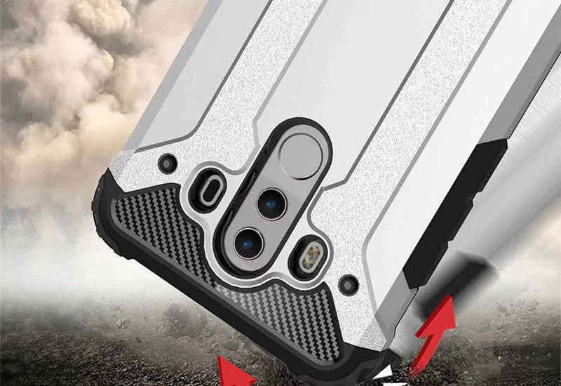 Huawei Mate 10 Pro Kılıf Zore Crash Silikon Kapak Gold