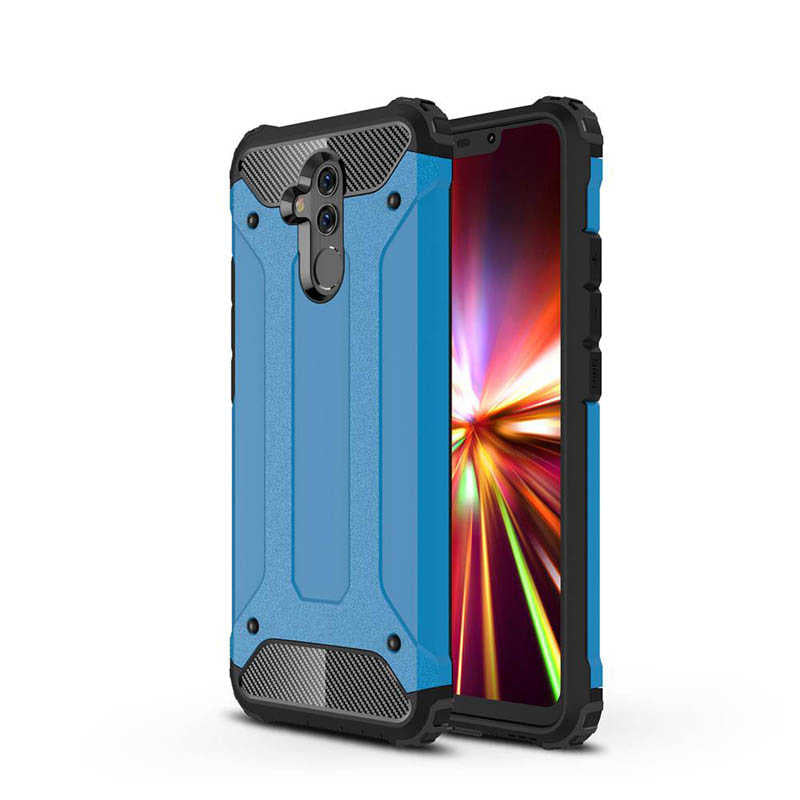 Huawei Mate 20 Lite Kılıf Zore Crash Silikon Kapak Kırmızı