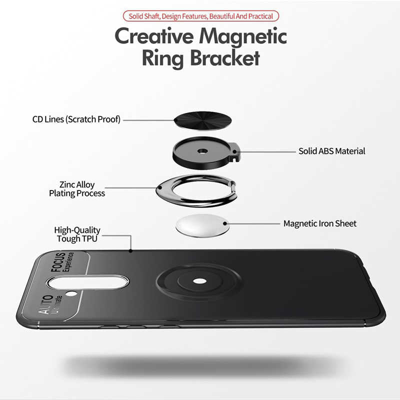 Huawei Mate 20 Lite Kılıf Zore Ravel Silikon Kapak Siyah-Mavi