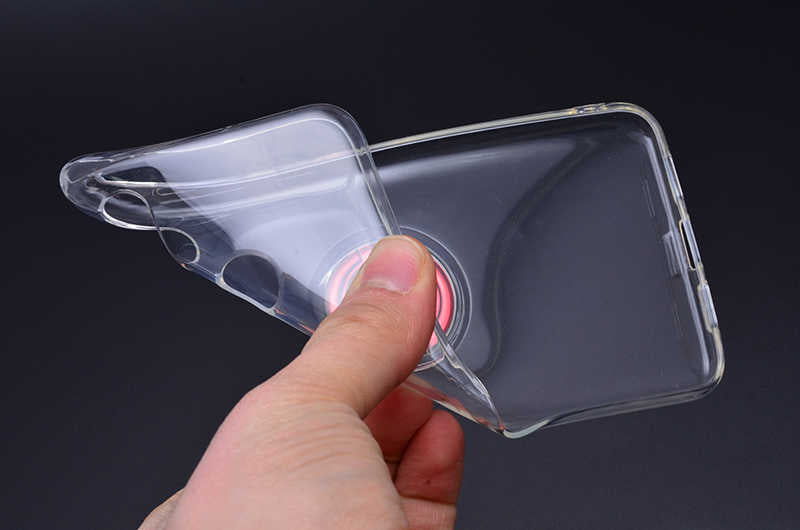 Xiaomi Mi 8 Kılıf Zore Les Silikon Gri