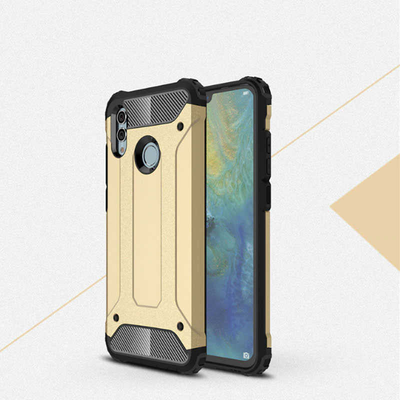 Huawei P Smart 2019 Kılıf Zore Crash Silikon Kapak Gold