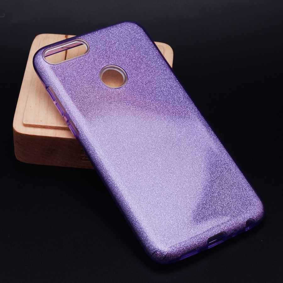 Huawei P Smart Kılıf Zore Shining Silikon Gold