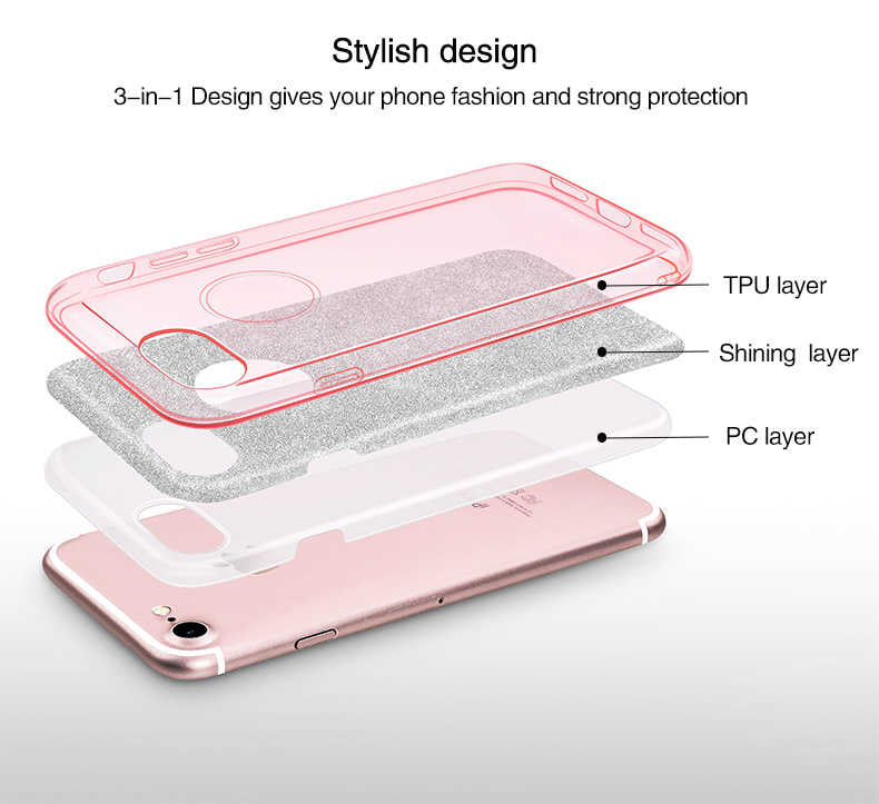Huawei P10 Kılıf Zore Shining Silikon Rose Gold