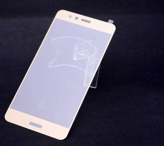 Huawei P10 Lite Zore Ekranı Tam Kaplayan Düz Cam Koruyucu Gold
