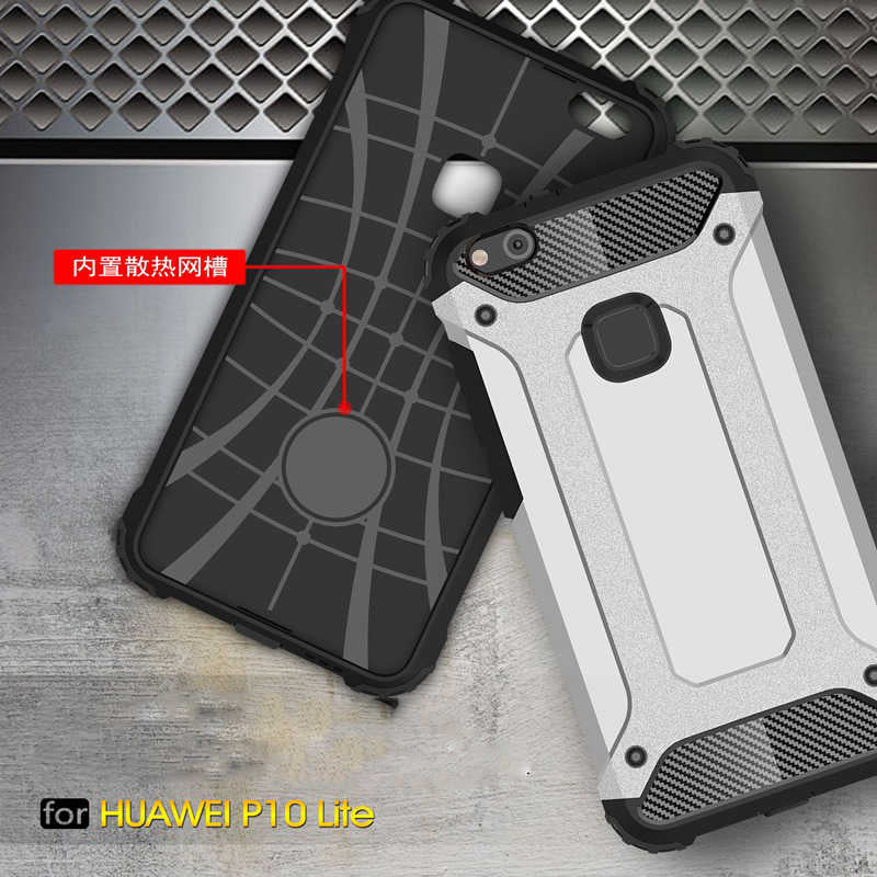 Huawei P10 Lite Kılıf Zore Crash Silikon Kapak Mavi