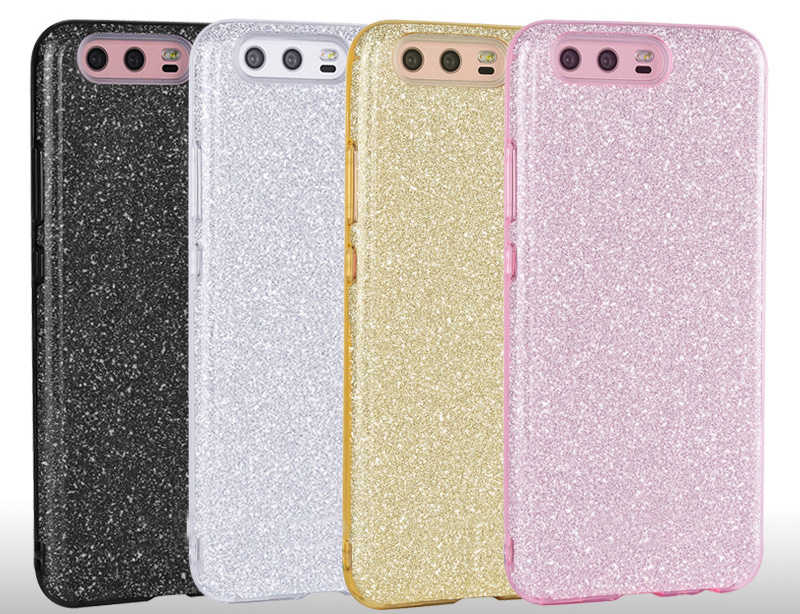 Huawei P10 Plus Kılıf Zore Shining Silikon Gold