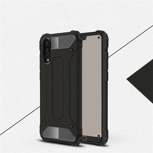 Huawei P20 Kılıf Zore Crash Silikon Kapak Siyah