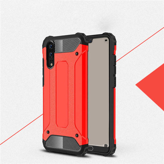 Huawei P20 Kılıf Zore Crash Silikon Kapak Kırmızı