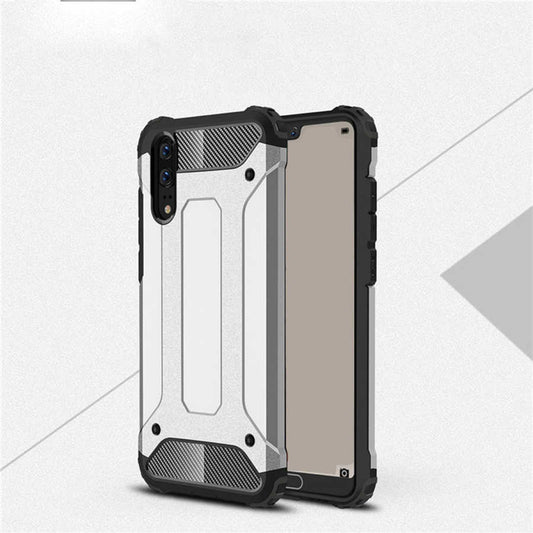 Huawei P20 Kılıf Zore Crash Silikon Kapak Gri