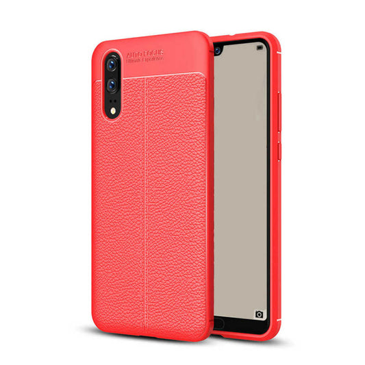 Huawei P20 Kılıf Zore Niss Silikon Kapak Kırmızı