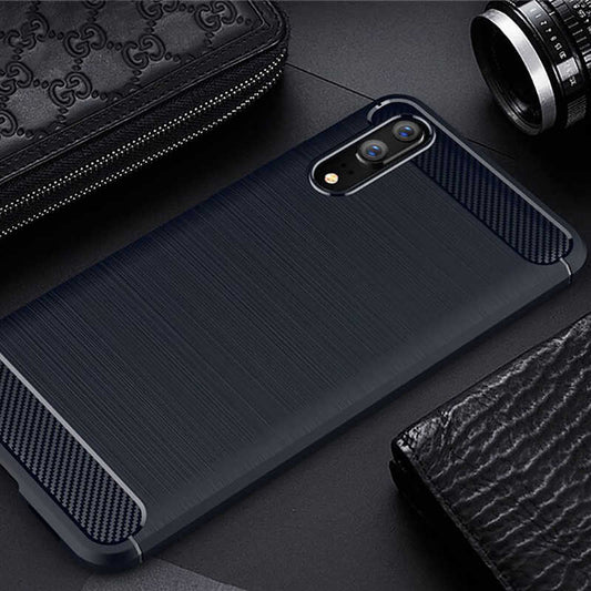 Huawei P20 Kılıf Zore Room Silikon Kapak Lacivert