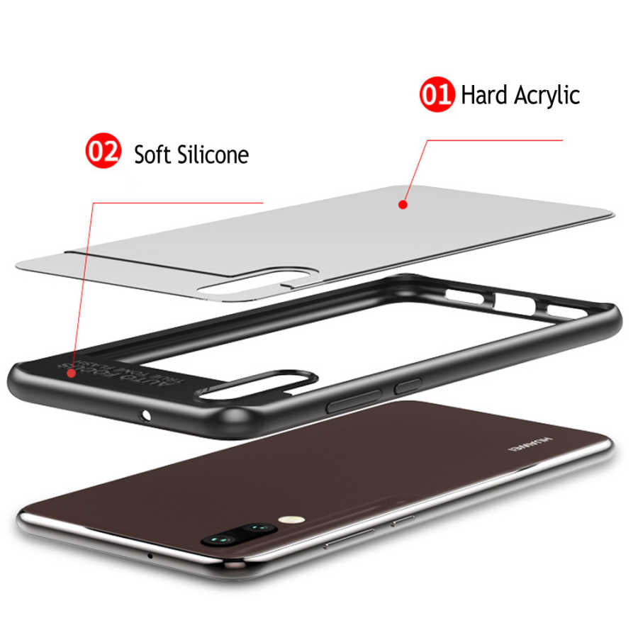 Huawei P20 Lite Kılıf Zore Buttom Kapak Mavi